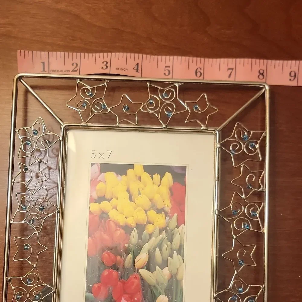 Elegant Starry Silver Photo Frame 5×7